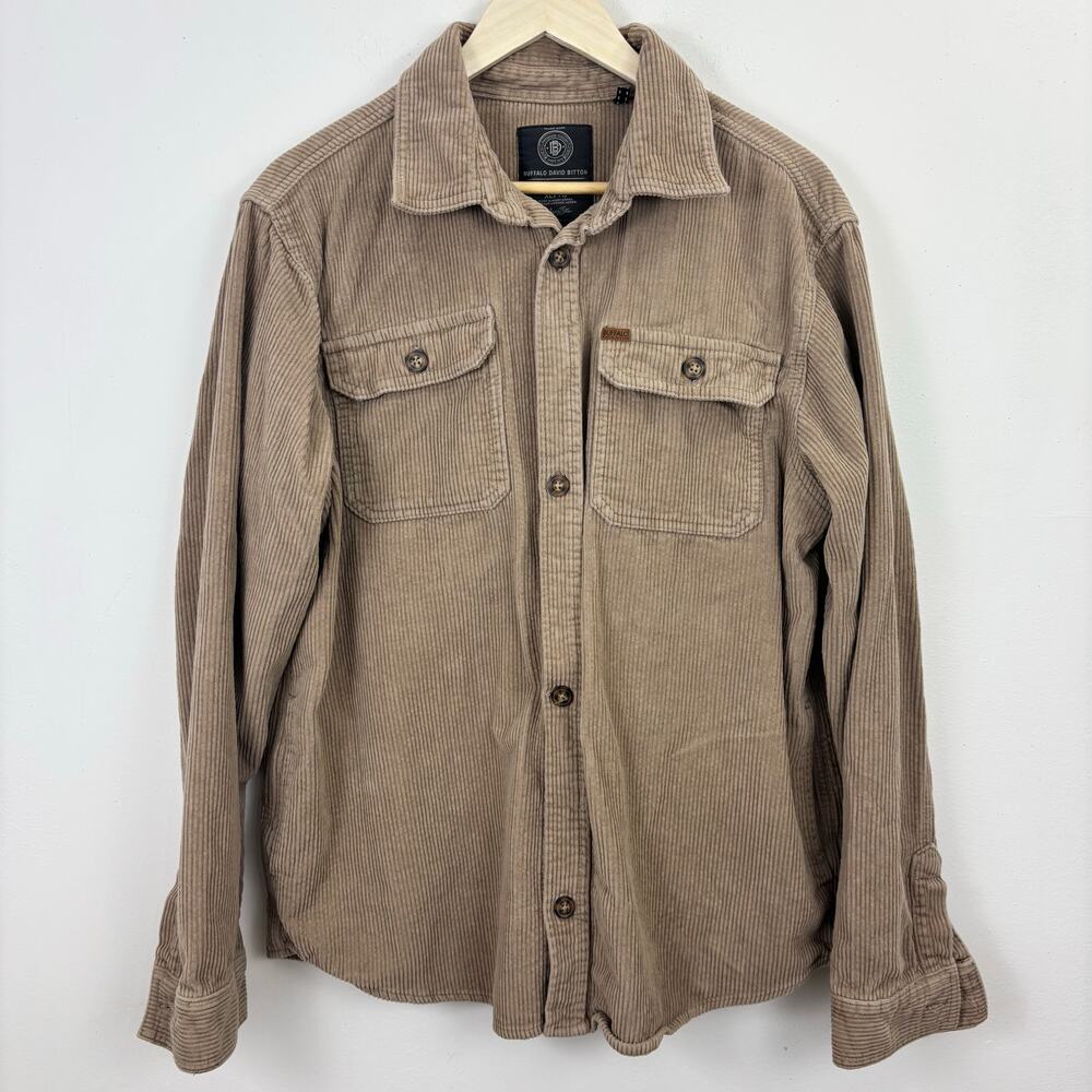 Men's Casual Button Down Shirt - Tan